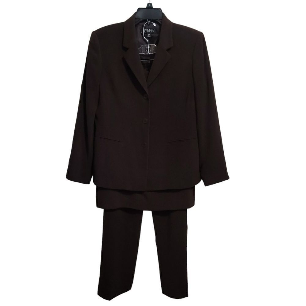 Kasper 3pc brown suit 10P